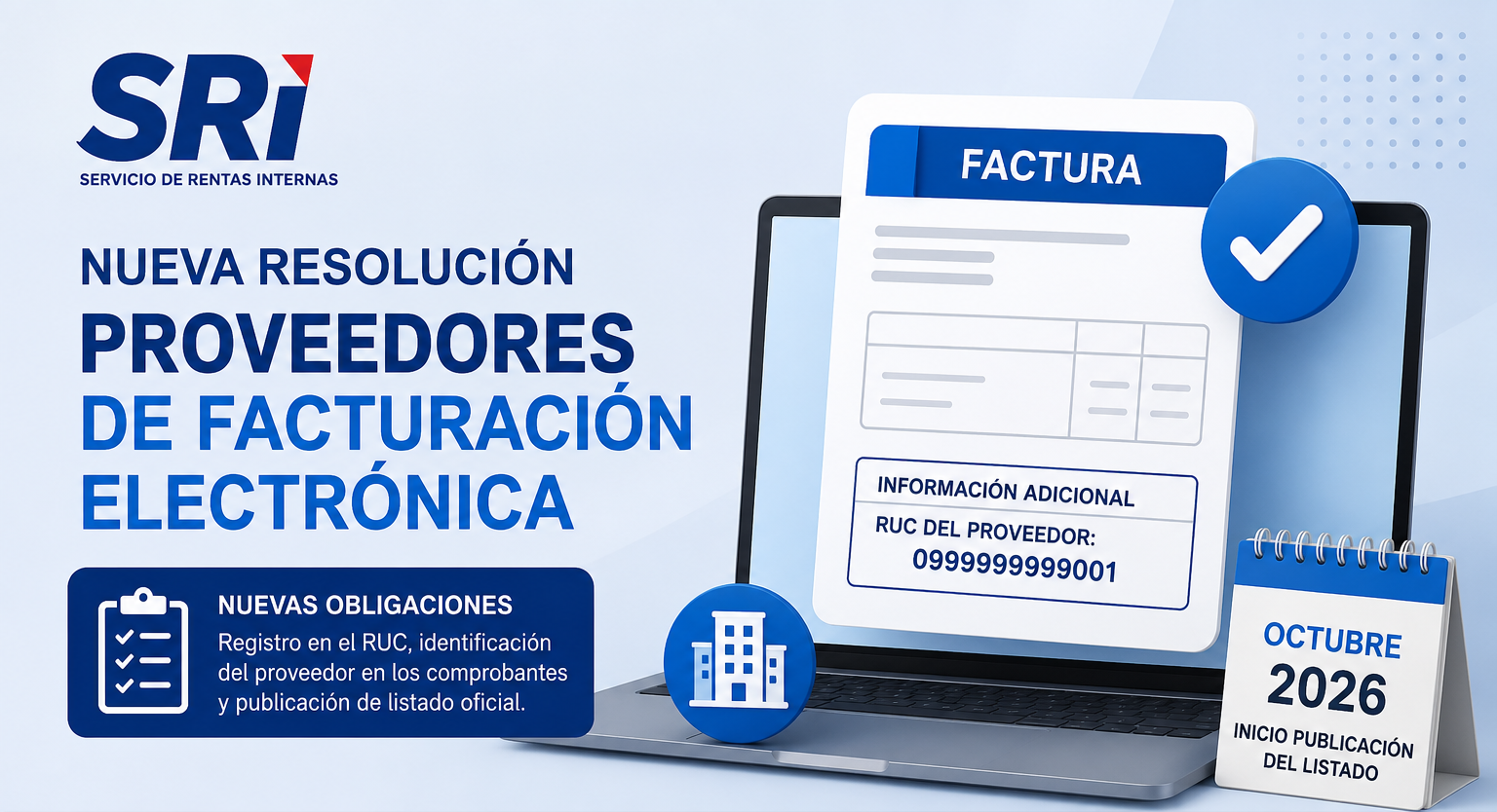 📢 SRI establece nuevas obligaciones para proveedores de sistemas de facturación electrónica